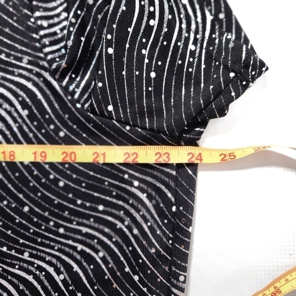 plus Size Claire France sparkle Sequined Sheer Top - Picture 7 of 8